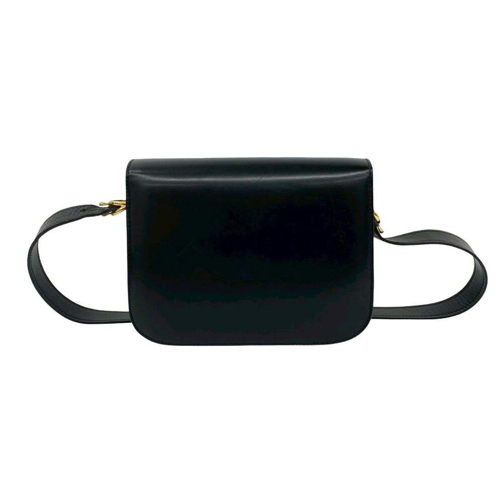 CELINE Vintage Logo Carriage Hardware Calf Leather Genuine Shoulder Bag Pouch... - Picture 3 of 10